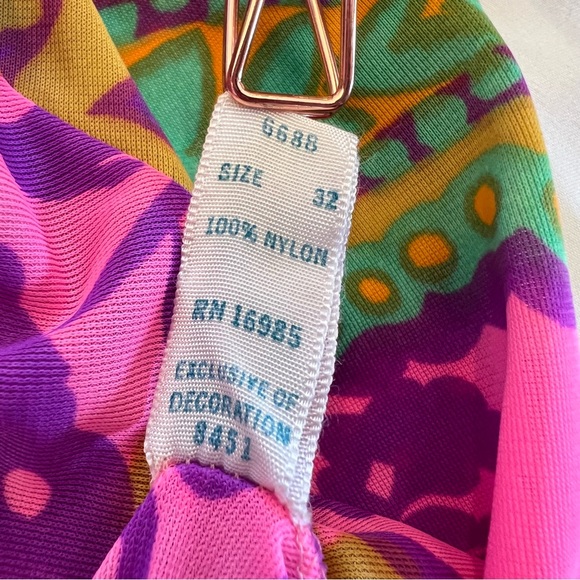 🎉HP🎉 Vintage Val Mode MOD Psychedelic Floral Blouse Shirt Top EUC Size SMALL - Picture 14 of 16